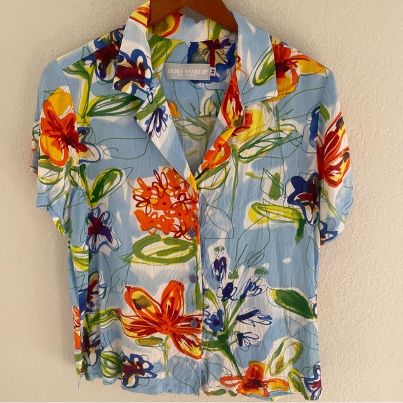 Jams World Tops - Jams World Water Garden Blue Shirt